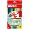 Trojhrann pastelky Kores Kolores JUMBO, 12 ks