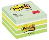 Bloek Post-it kostka 2028 G, 76x76 mm, 450 lstk, zelen