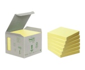 Bloek Post-it 6541B, recyklovan, lut, balen 6 ks