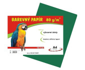 Barevn papr A4, 80 g, tmav zelen, 100 list