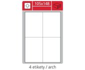 Etikety Economy 105x148 mm, matn, bl, 100 list