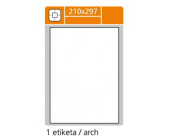 Snmateln etikety 210 x 297 mm, bl, 100 list