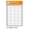 Snmateln etikety 52,5 x 21,2 mm, bl, 100 list