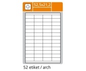 Snmateln etikety 52,5 x 21,2 mm, bl, 100 list