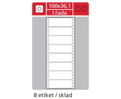 Etikety s perforac jednoad 100x36 mm, 200 list