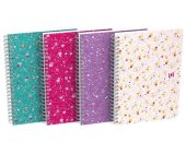 Kroukov blok Oxford Floral A5, linkovan, 60 list, mix