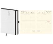 Diář Memory, týdenní, A5, s gumičkou, bílý 2026