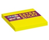 Samolepic bloek Stickn Extra Sticky 76 x 76 mm, 90 l., lut