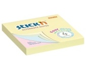 Samolepic bloek Stickn 76x76 mm, 100 l., pastelov barvy